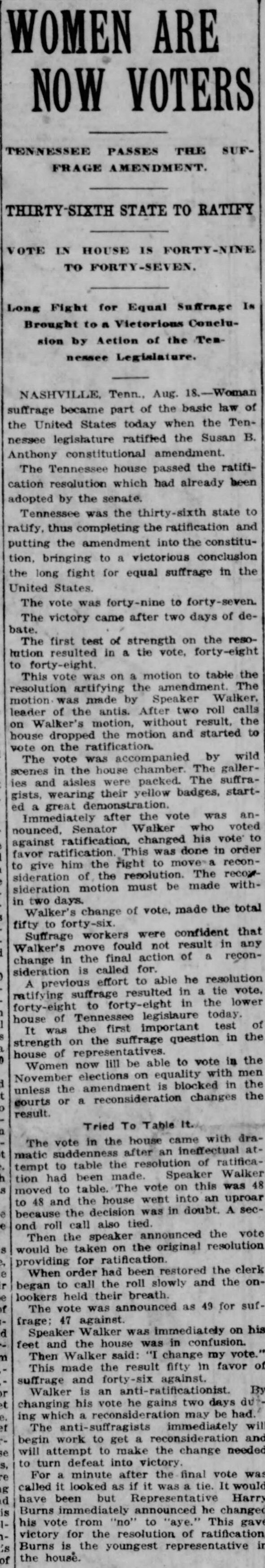 Women's suffrage